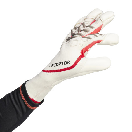Gants gardien adidas Predator GL Pro Hybrid blanc rouge noir