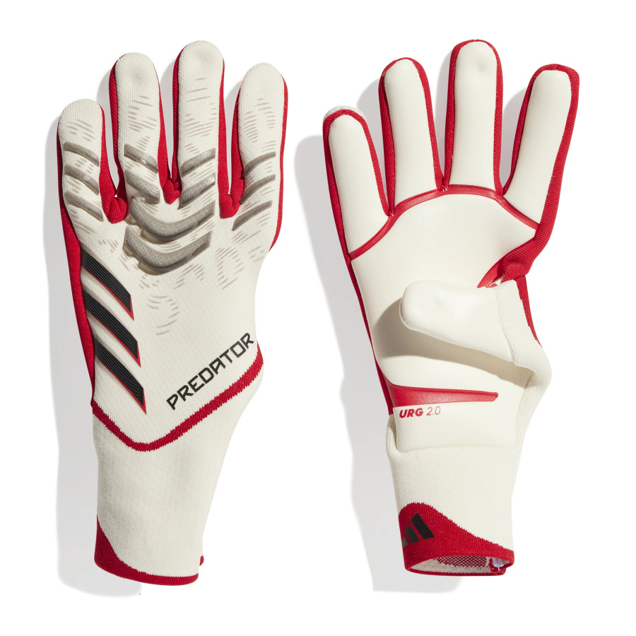 Gants gardien adidas Predator GL Pro blanc rouge noir