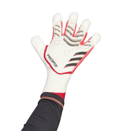 Gants gardien adidas Predator GL Pro Hybrid blanc rouge noir
