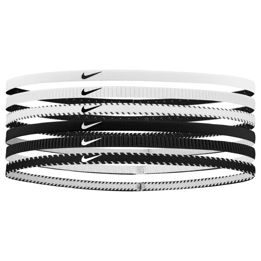 Pack 6 bandeaux Nike Flex Slim Classique noir blanc