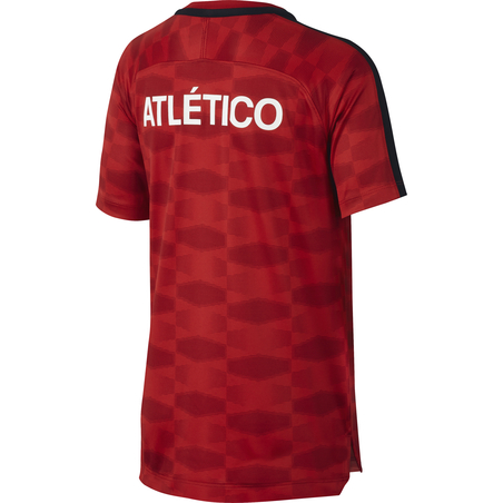 Maillot entraînement junior Atlético Madrid rouge noir 2017/18