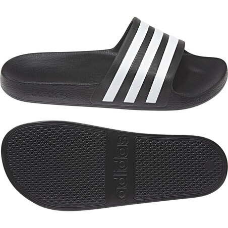 Sandales ADILETTE AQUA noir blanc