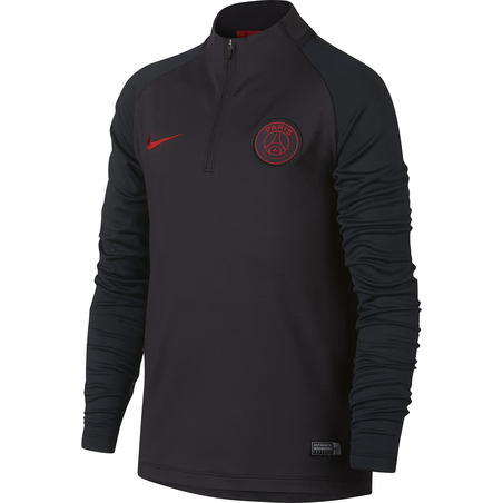 Sweat zippé PSG junior noir rouge 2019/20