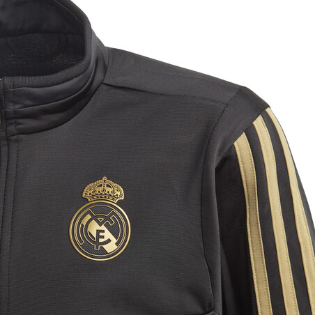 Ensemble survêtement junior Real Madrid noir or 2019/20