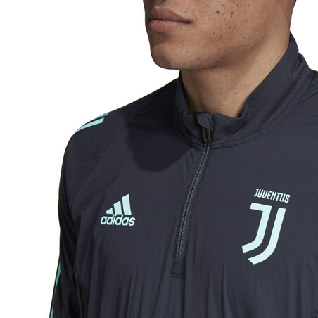 Sweat zippé Juventus noir bleu 2019/20