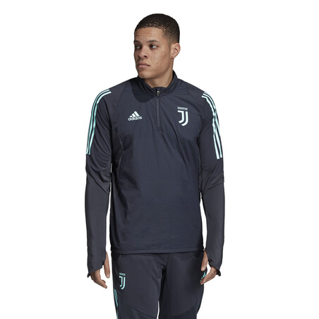 Sweat zippé Juventus noir bleu 2019/20