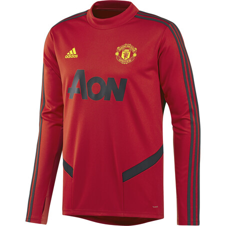 Sweat entraînement Manchester United rouge noir 2019/20