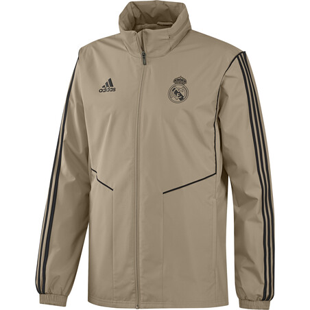 Veste imperméable Real Madrid or noir 2019/20