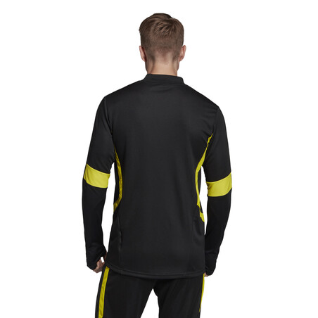 Sweat entraînement Manchester United noir jaune 2019/20
