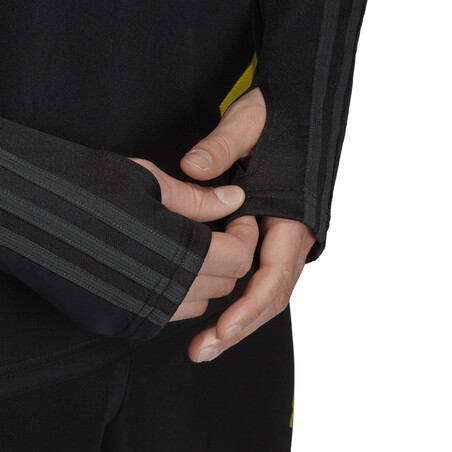 Sweat entraînement Manchester United noir jaune 2019/20