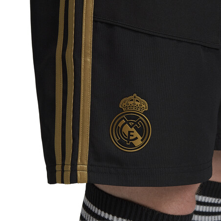 Short entraînement Real Madrid micro fibre noir or 2019/20