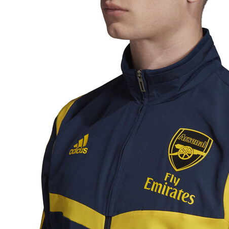 Veste entraînement Arsenal bleu jaune 2019/20