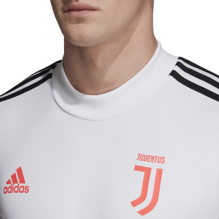 Sweat entraînement Juventus blanc rose 2019/20