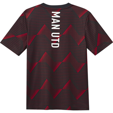 Maillot avant match junior Manchester United graphic rouge noir 2019/20