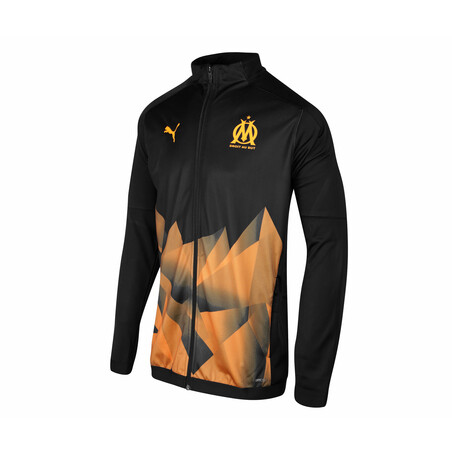 Veste survêtement OM Stadium noir orange 2019/20