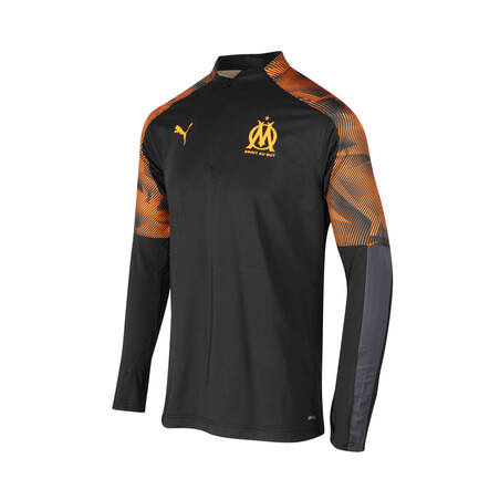 Sweat zippé junior OM noir orange 2019/20