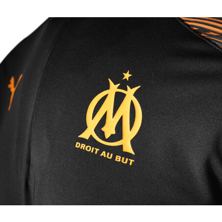 Sweat zippé junior OM noir orange 2019/20