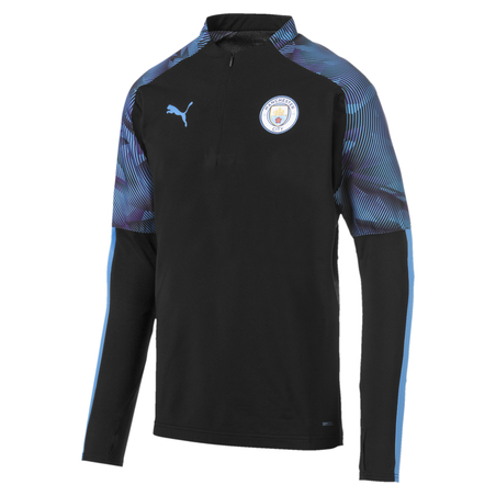Sweat zippé Manchester City noir bleu 2019/20