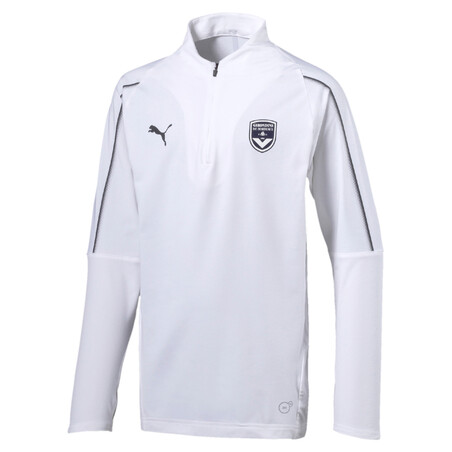 Sweat zippé junior Bordeaux blanc 2019/20