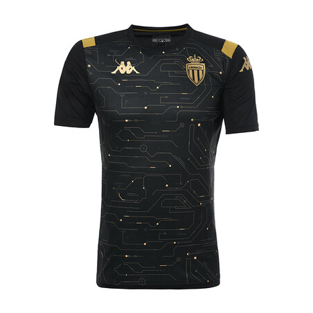 Maillot entraînement junior AS Monaco noir or 2019/20