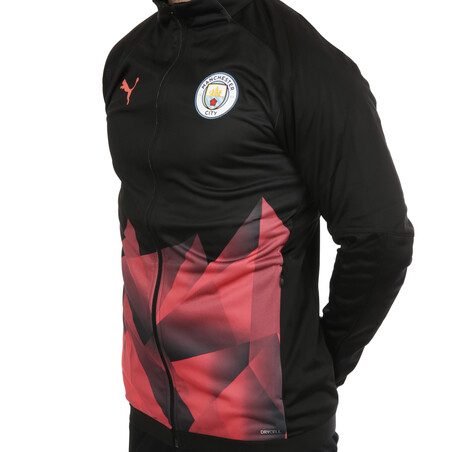 Veste survêtement Manchester City Stadium noir orange 2019/20