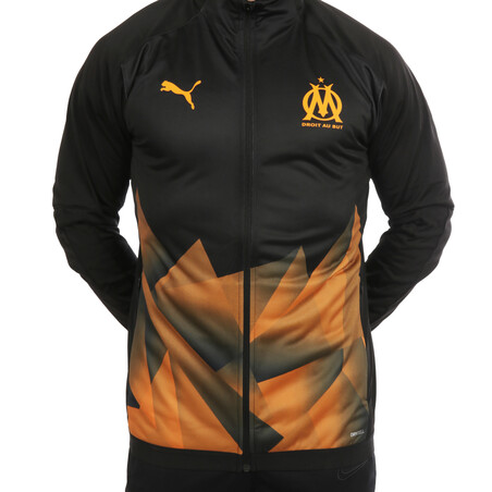 Veste survêtement OM Stadium noir orange 2019/20