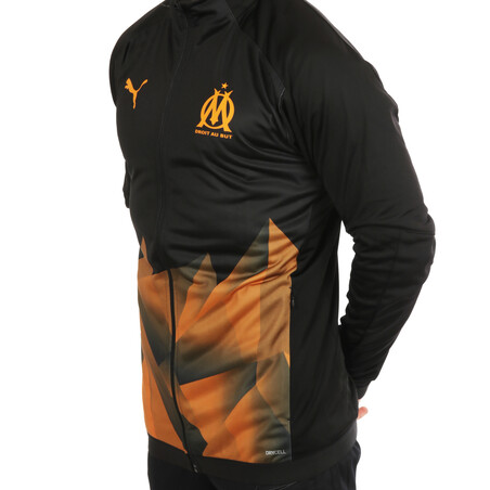 Veste survêtement OM Stadium noir orange 2019/20