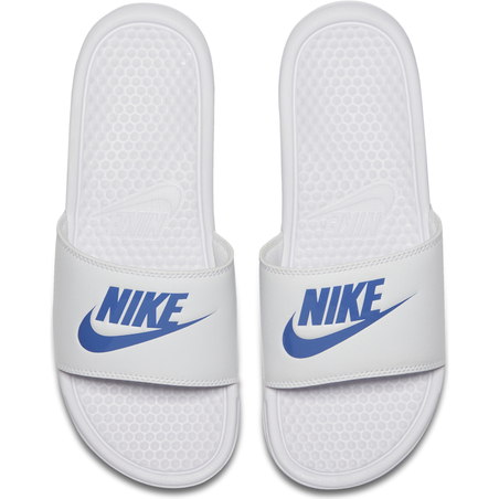 Sandales Nike Benassi blanc bleu 2018/19