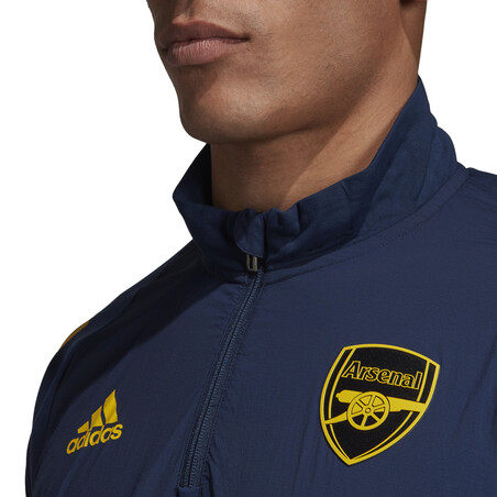 Sweat zippé entraînement Arsenal bleu 2019/20