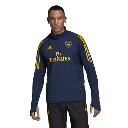 Sweat zippé entraînement Arsenal bleu 2019/20
