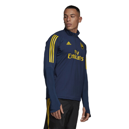 Sweat zippé entraînement Arsenal bleu 2019/20