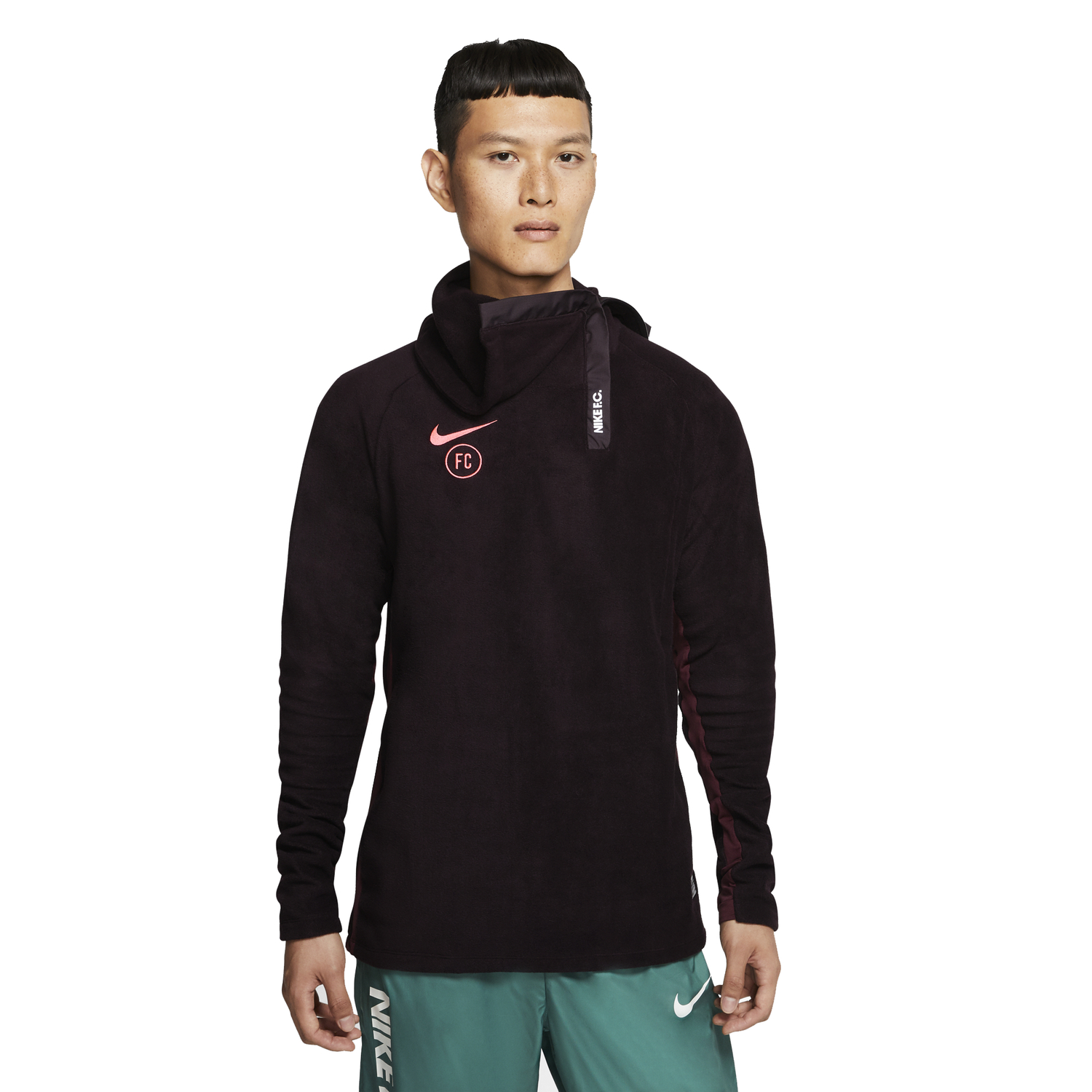 Sweat col montant Nike F.C. rouge sur