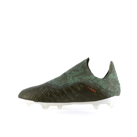 X 19+ junior Laceless FG vert orange
