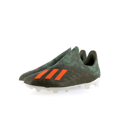 X 19+ junior Laceless FG vert orange