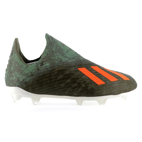 X 19+ junior Laceless FG vert orange