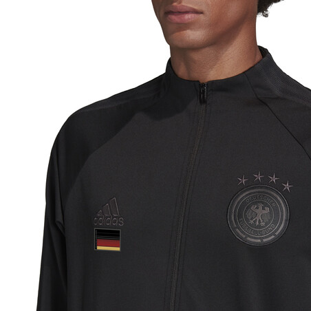 Veste survêtement Allemagne Anthem noir 2020