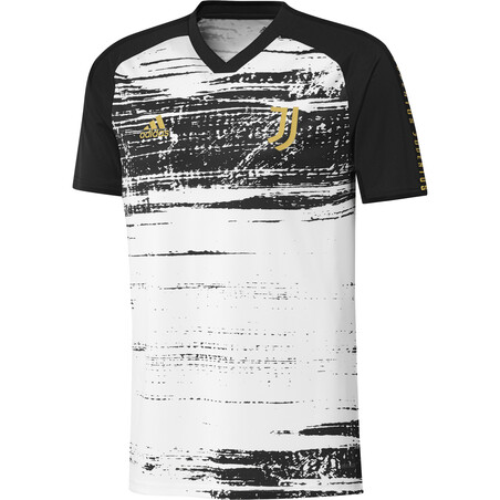 Maillot avant match Juventus noir blanc 2020/21