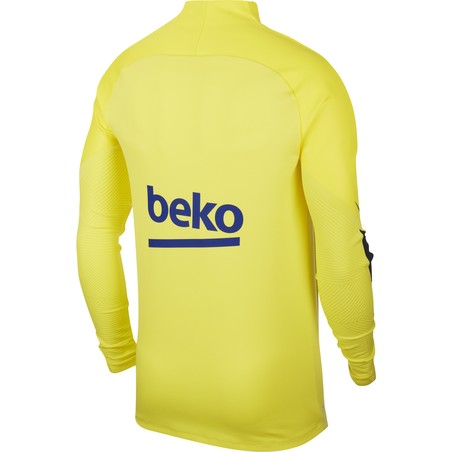 Sweat zippé FC Barcelone VaporKnit Strike jaune 2019/20
