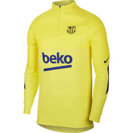 Sweat zippé FC Barcelone VaporKnit Strike jaune 2019/20