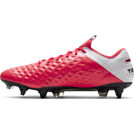 Tiempo Legend 8 Elite Anti-Clog SG-Pro rose blanc