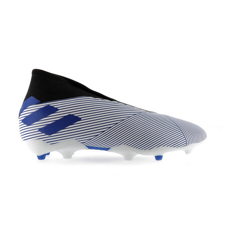 Nemeziz junior 19.3 LaceLess FG bleu blanc