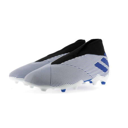Nemeziz junior 19.3 LaceLess FG bleu blanc