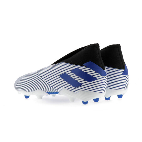 Nemeziz junior 19.3 LaceLess FG bleu blanc