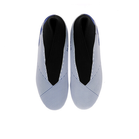 Nemeziz junior 19.3 LaceLess FG bleu blanc