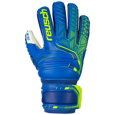 Gants Gardien junior Reusch Attrakt Barrettes bleu vert 2020
