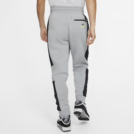 Pantalon survêtement Nike Air Fleece gris jaune