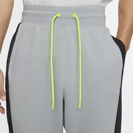 Pantalon survêtement Nike Air Fleece gris jaune