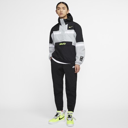 Sweat zippé Nike Air Woven gris jaune