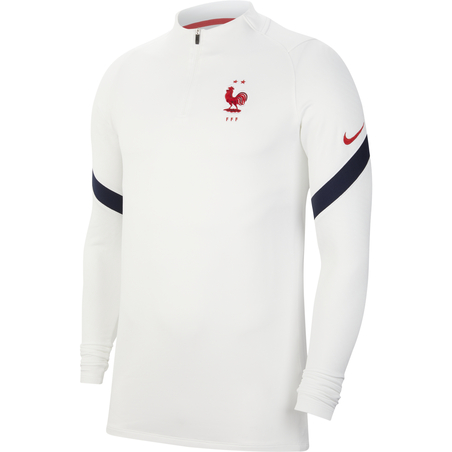 Sweat zippé Equipe de France blanc 2020/21