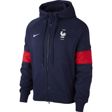 Veste survêtement Equipe de France Nike Air Fleece bleu rouge 2020